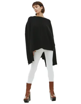 Ribbed Knit Cape Sweater