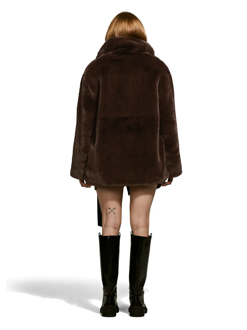 		Riley  Espresso Faux Fur Coat	