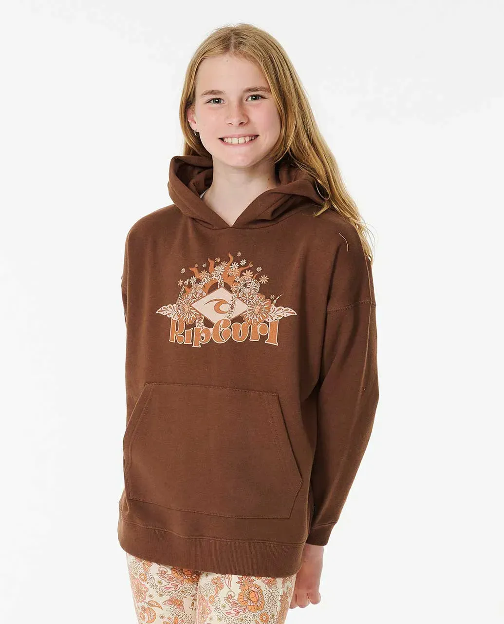 RIPCURL SUN CATCHER HOOD GIRL-BROWN