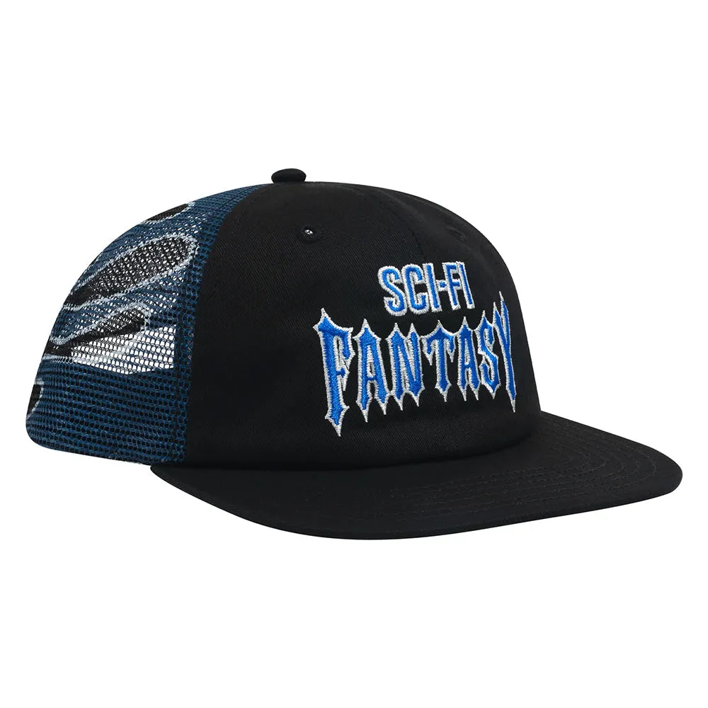 SCI-FI FANTASY BIKER LOGO HAT // BLACK