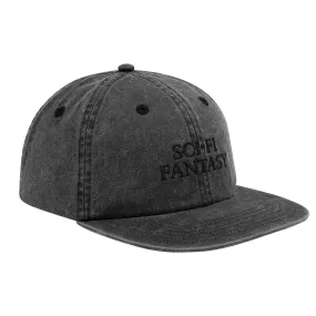 SCI-FI FANTASY WASHED LOGO HAT // BLACK