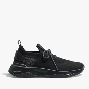 Shadow Cashmere And Alligator Leather Sneaker