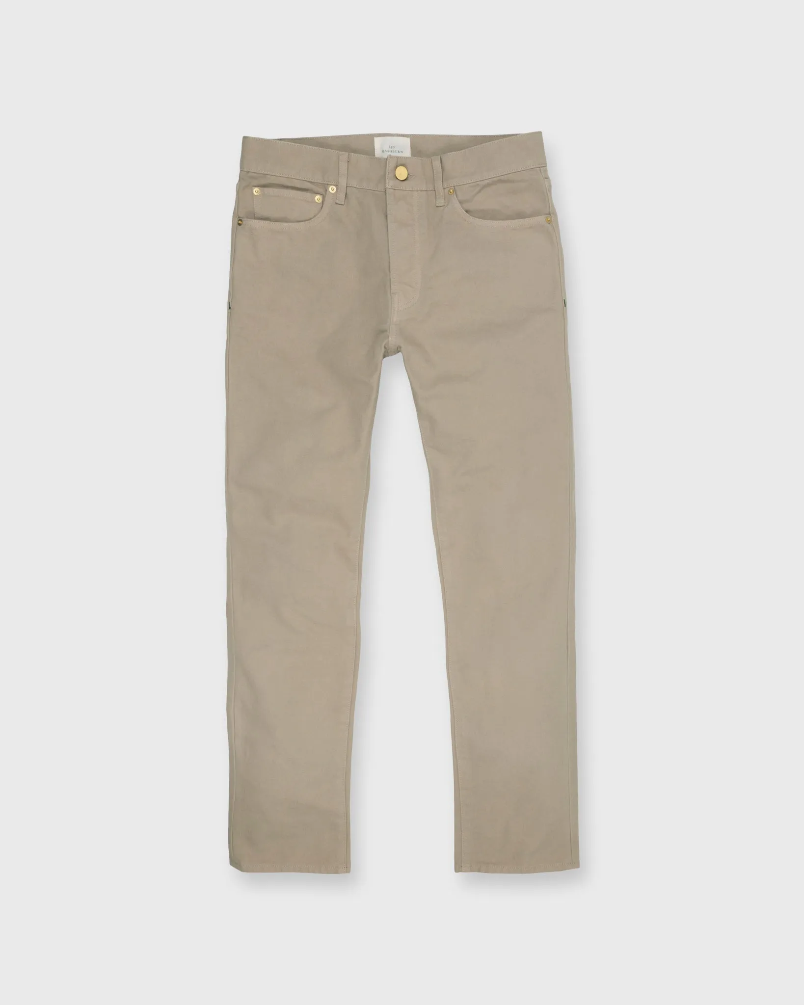 Slim Straight 5-Pocket Pant in Khaki Canvas