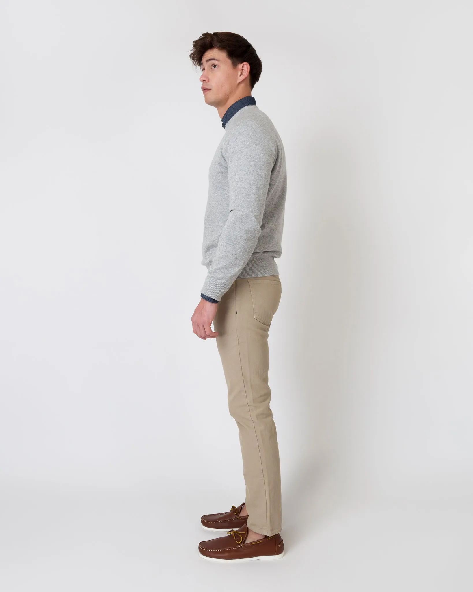 Slim Straight 5-Pocket Pant in Khaki Canvas