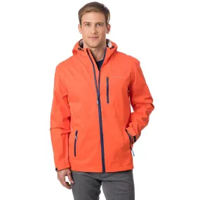 Southern Tide Men's T3 Portside Rain Jacket 3121 Bonfire Orange