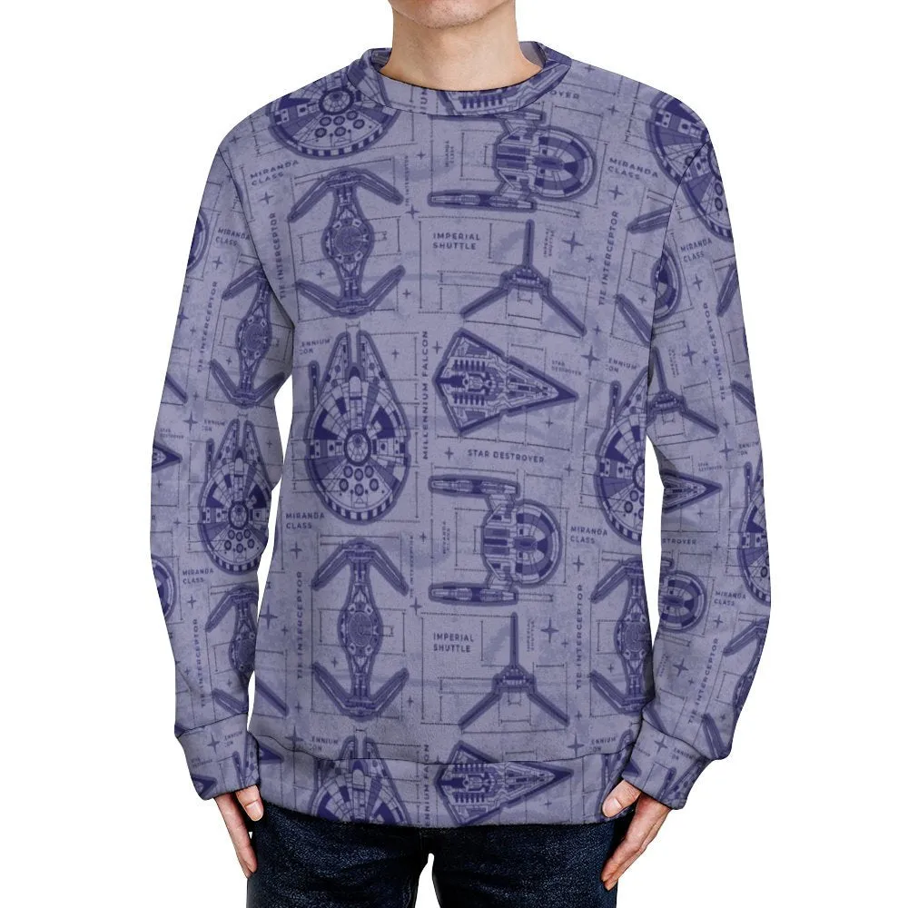 Star Wars Ship Blueprints Unisex Crewneck Sweater