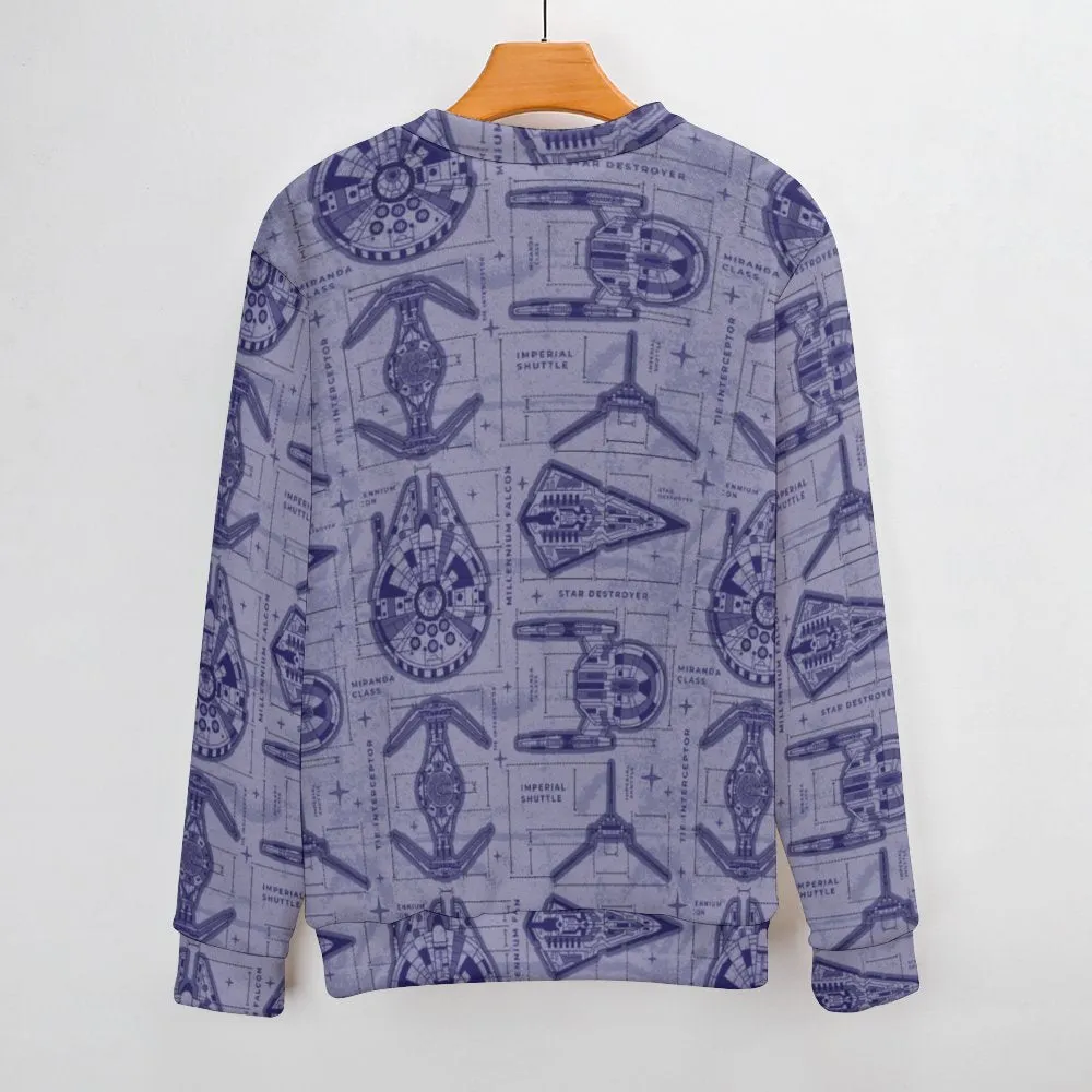 Star Wars Ship Blueprints Unisex Crewneck Sweater