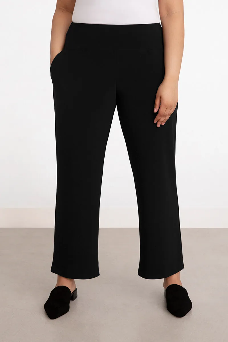 Straight Leg Ankle Pant | Black