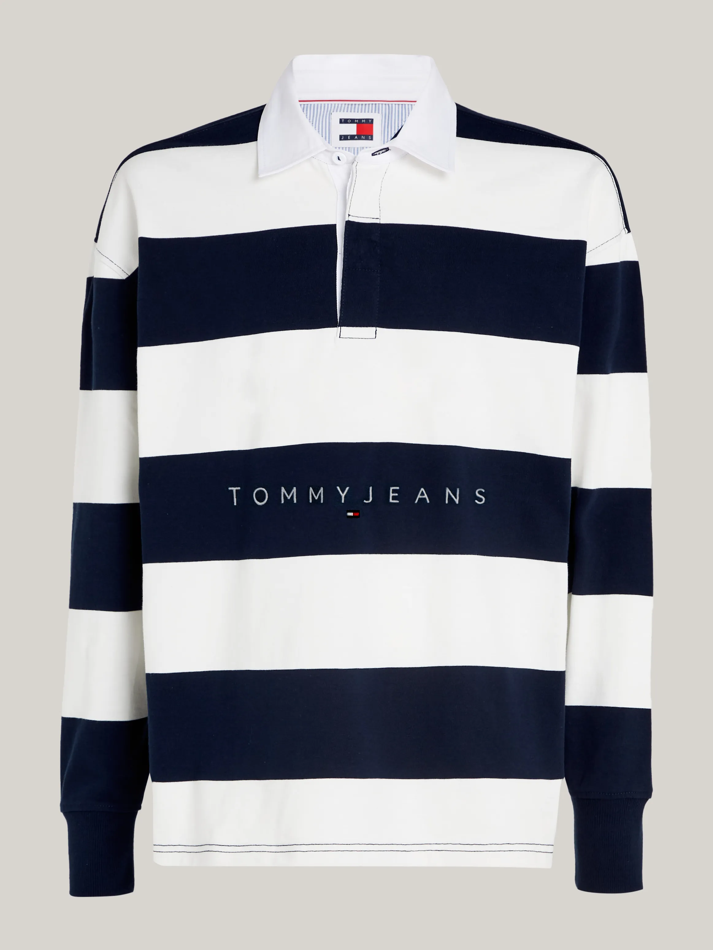 Stripe Relaxed Long Sleeve Rugby Polo | Sweatshirts & Hoodies | Tommy Jeans