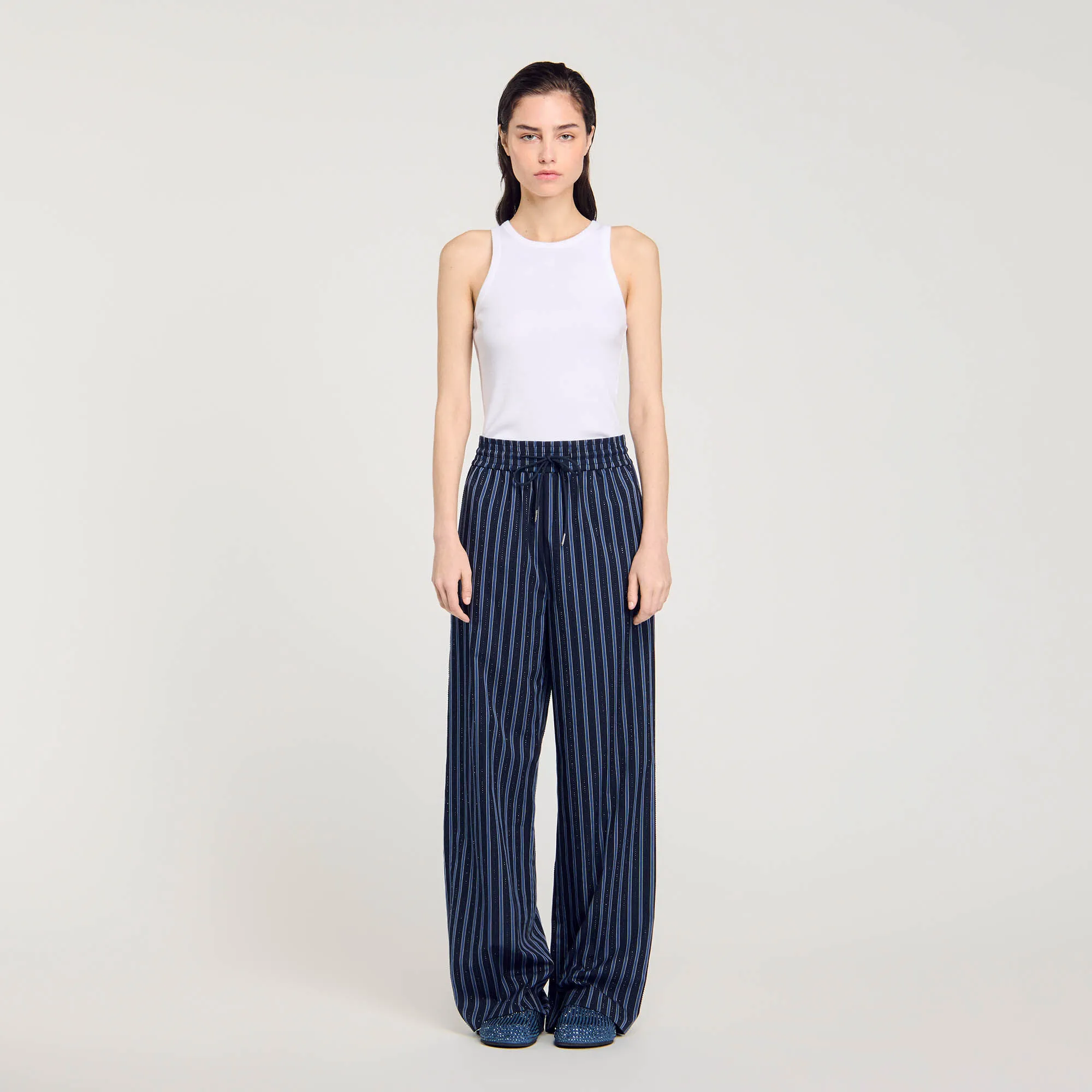 Striped trousers