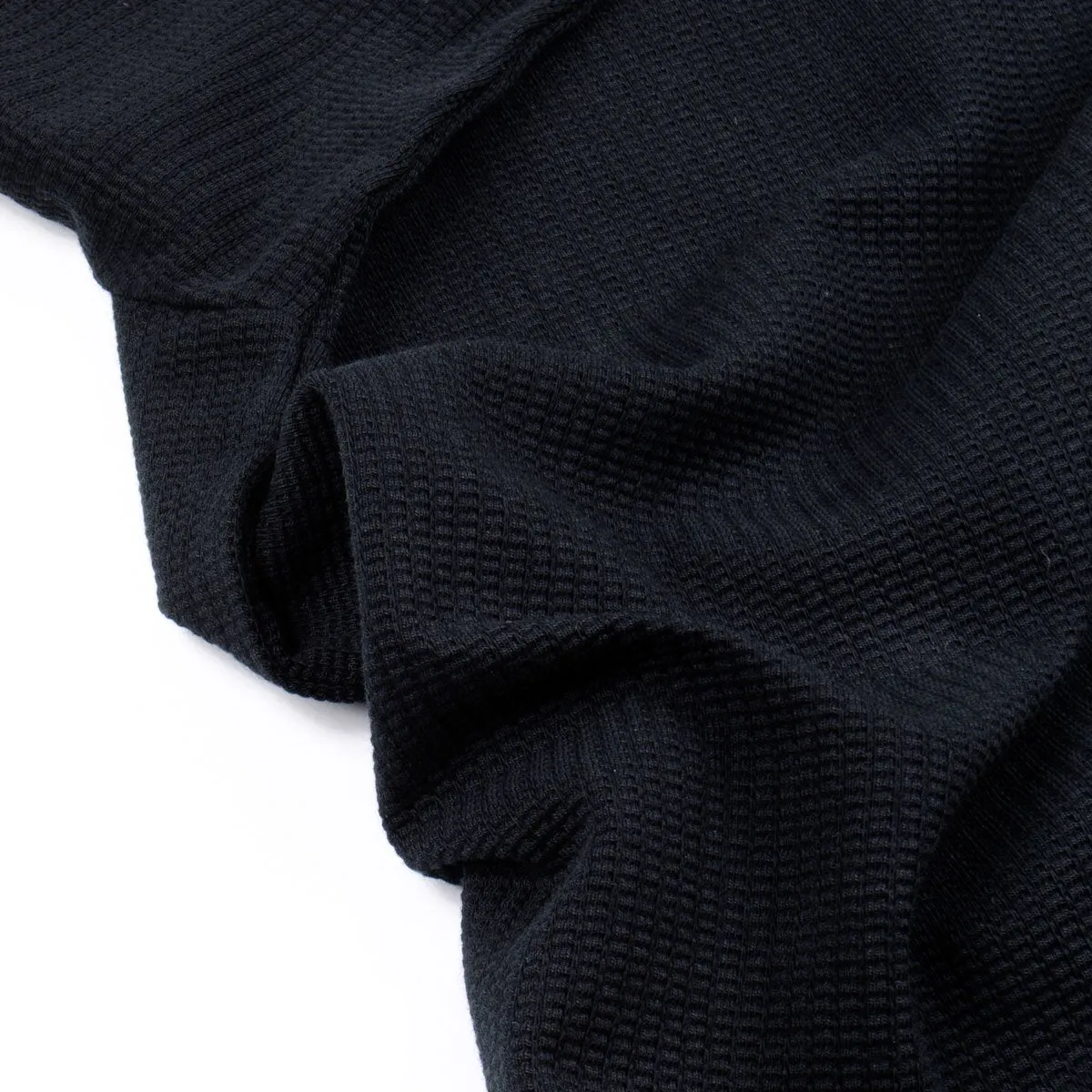 Sunspel - Long Sleeve Textured Polo - Black