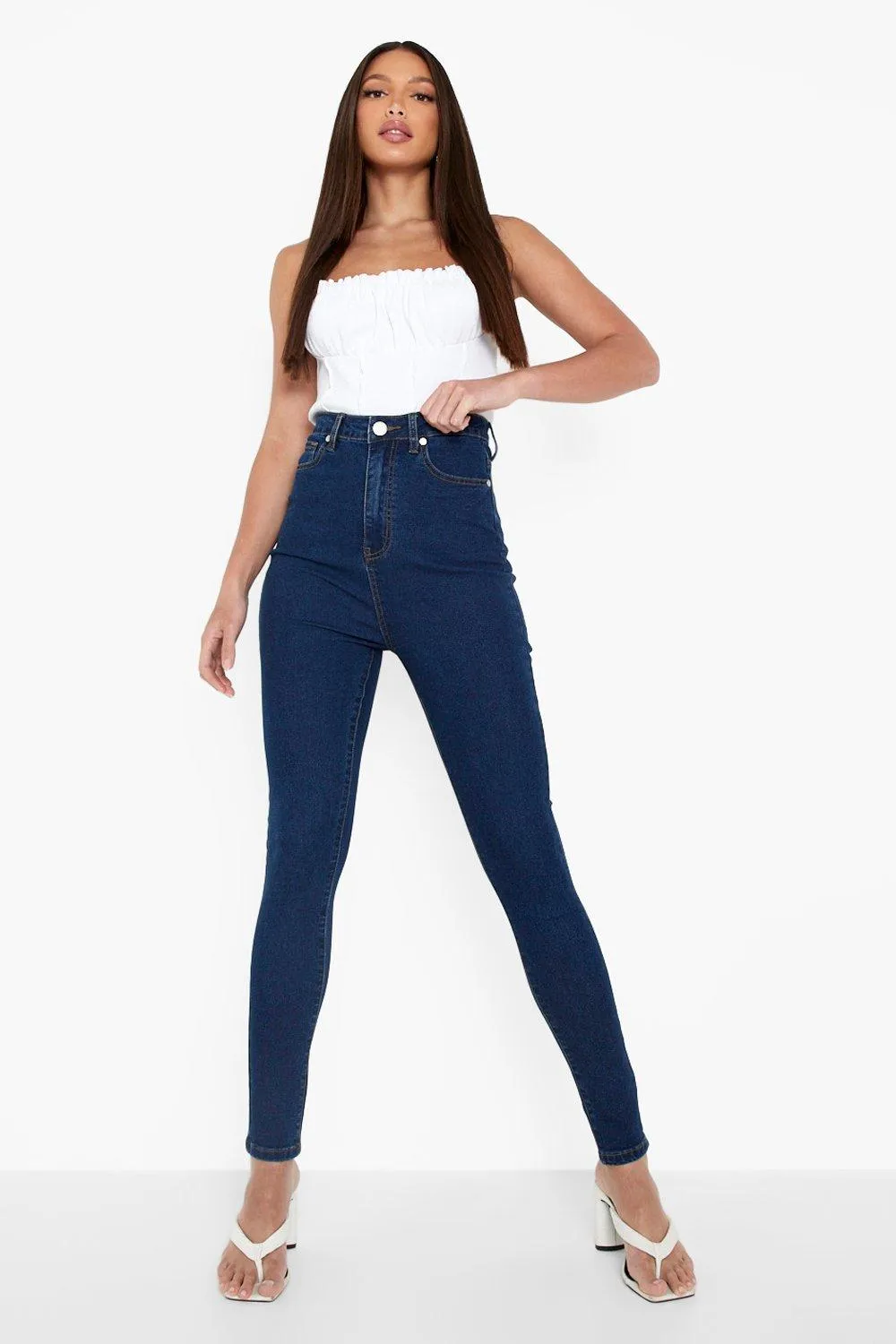 Tall High Waist 34" Leg Skinny Jeans