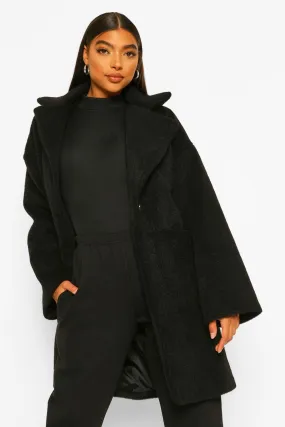 Tall Luxe Textured Wool Look Coat