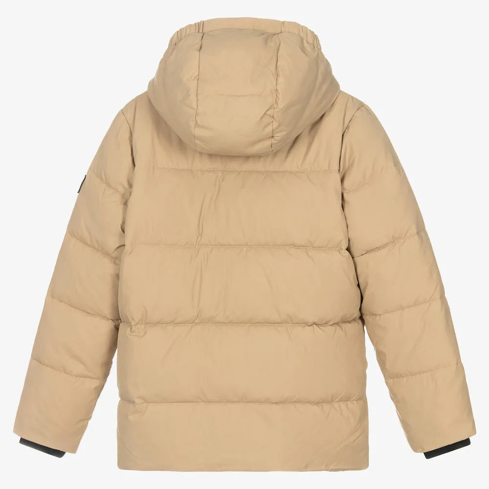 Teen Beige Puffer Coat