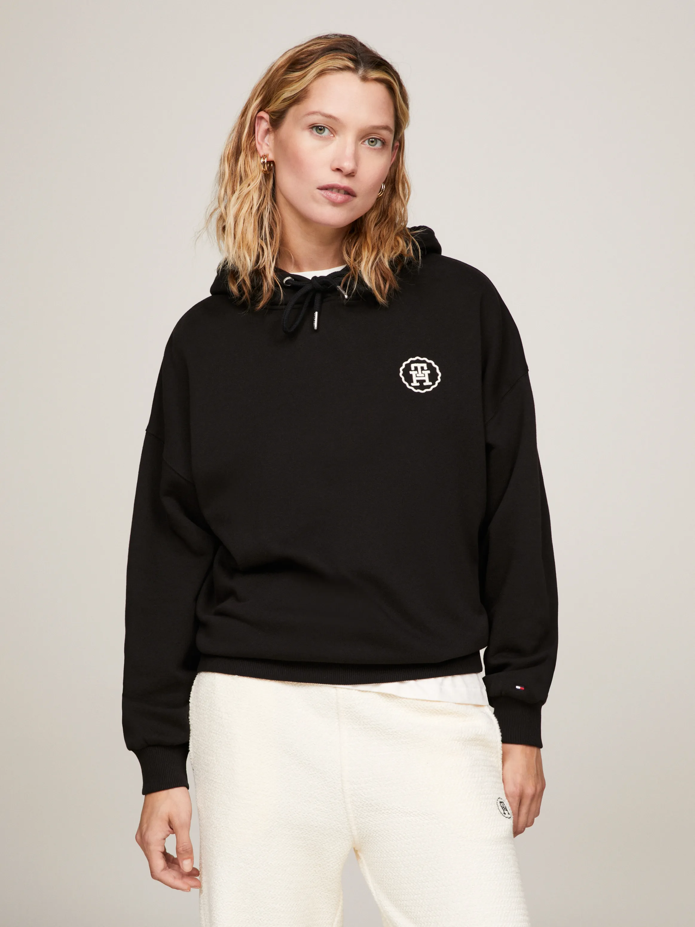 TH Monogram Stamp Embroidery Relaxed Hoodie | Sweatshirts & Hoodies | Tommy Hilfiger