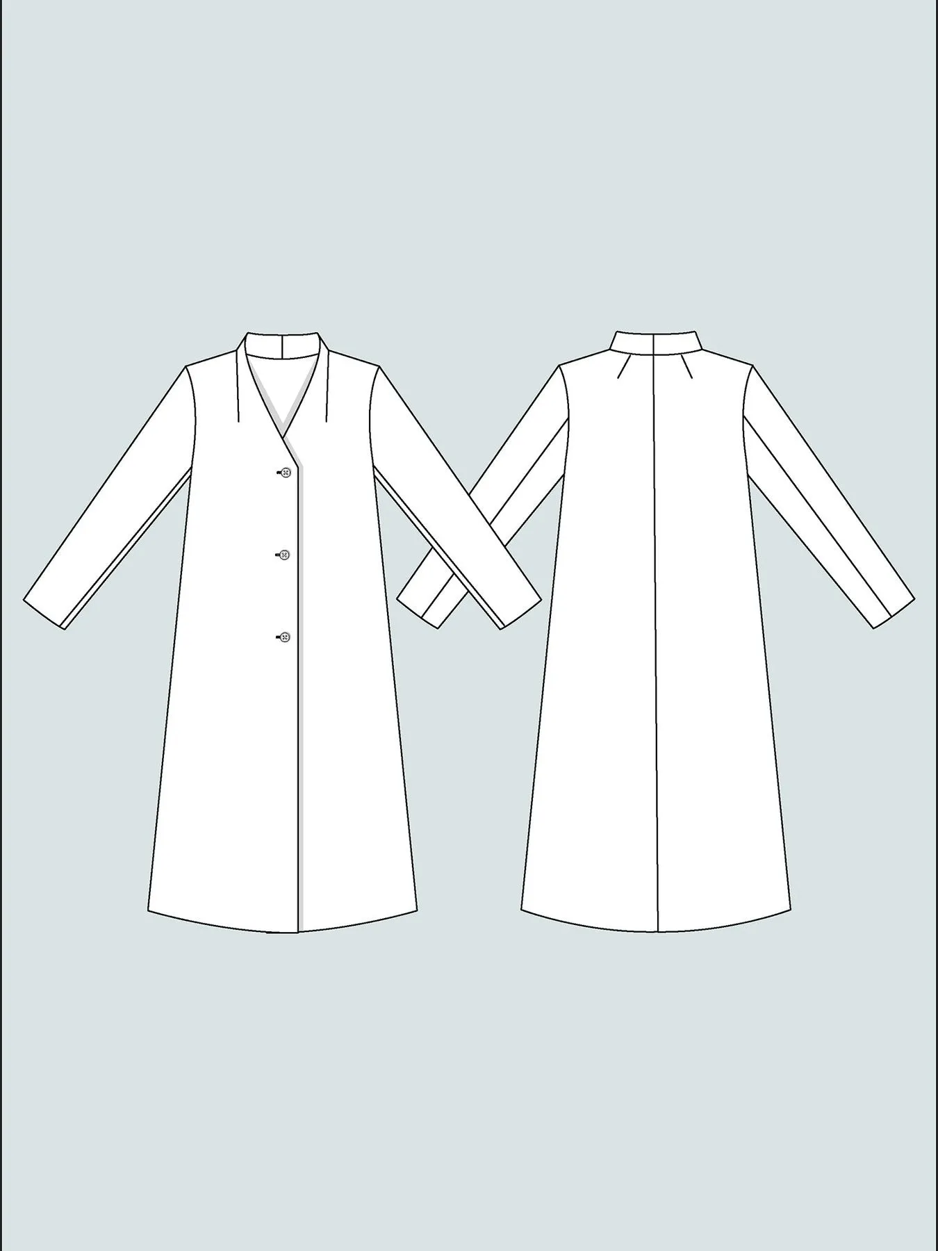 THE ASSEMBLY LINE  V-Neck Coat Sewing Pattern (XL - 3XL)