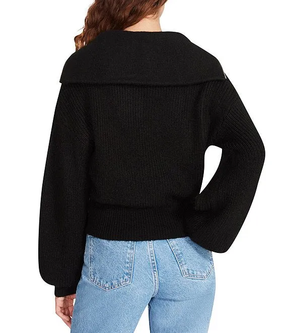 The Rowan Quarter Zip Sweater - Black