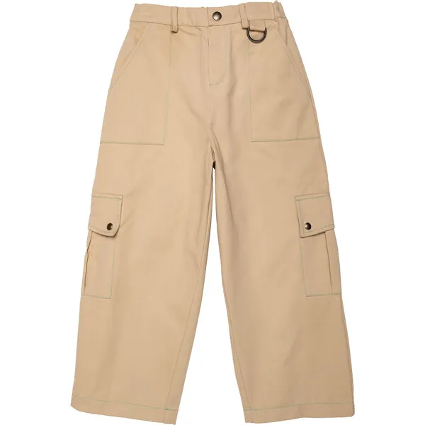 The Sunday Collective Sunday Elastic Waist Straight Fit Cargo Pant, Khaki