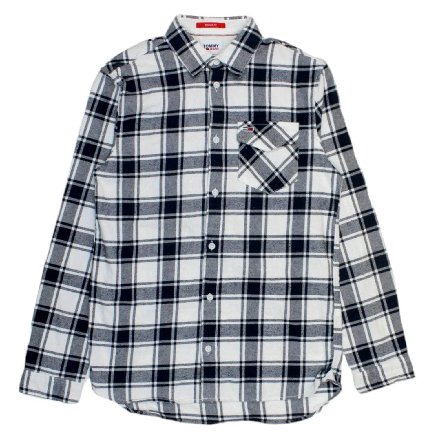 Tommy Jeans White Flannel Plaid Shirt