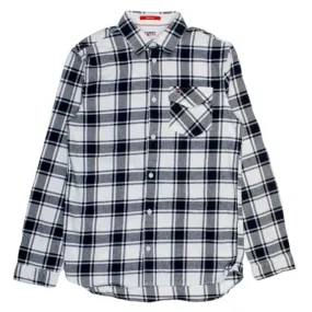 Tommy Jeans White Flannel Plaid Shirt