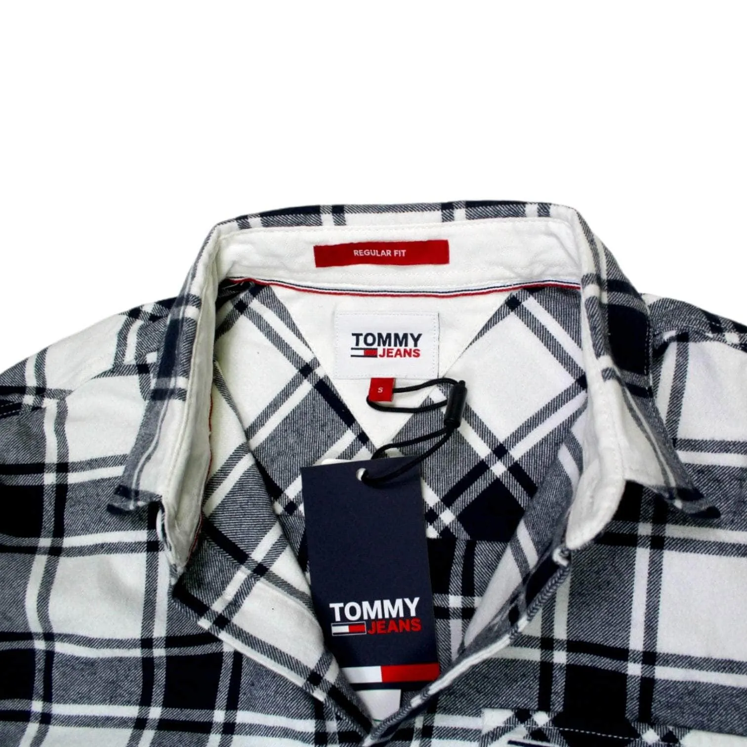 Tommy Jeans White Flannel Plaid Shirt