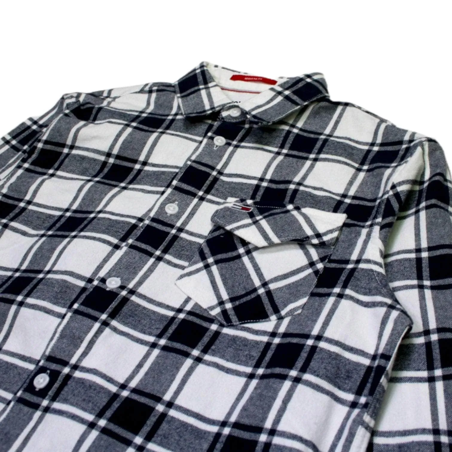 Tommy Jeans White Flannel Plaid Shirt