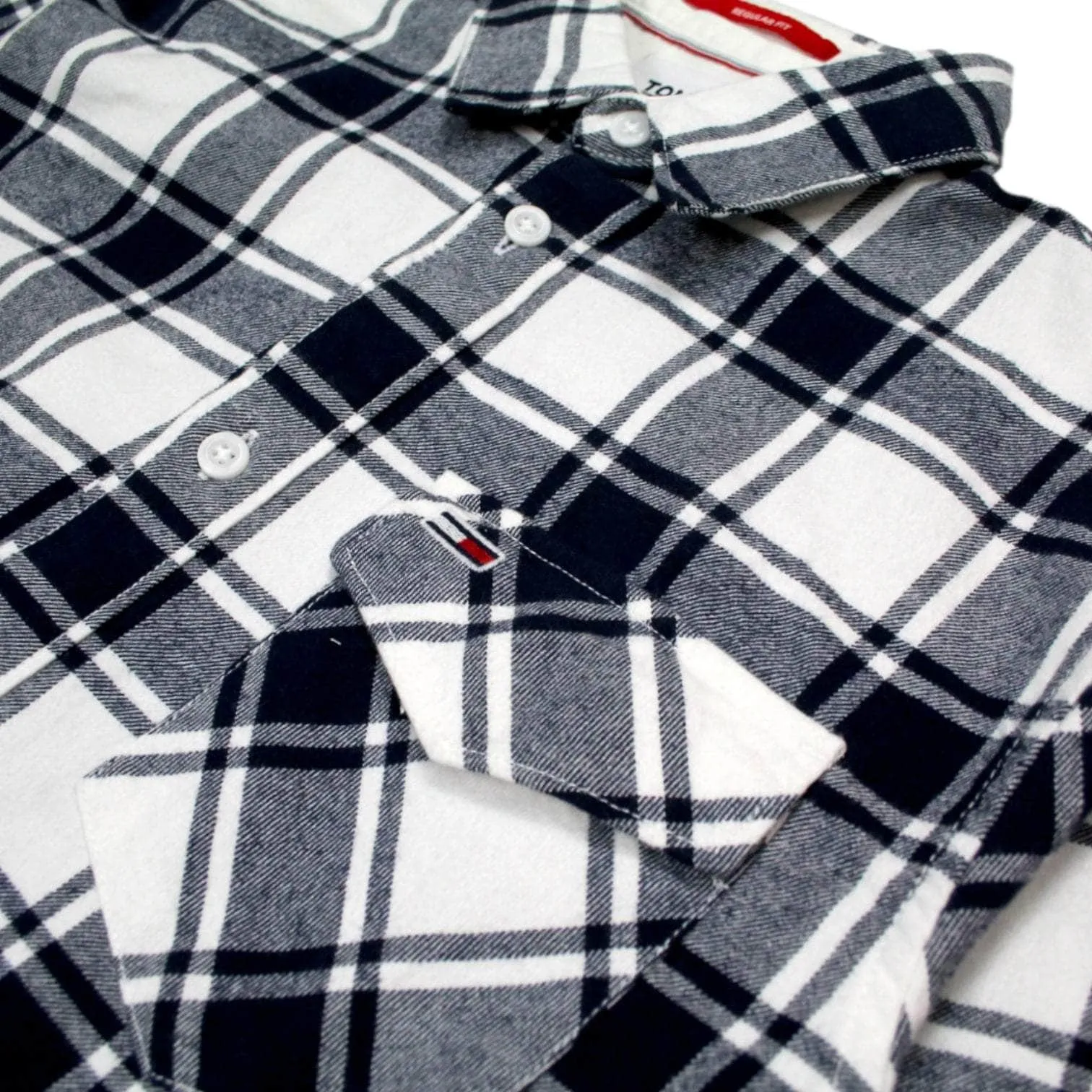 Tommy Jeans White Flannel Plaid Shirt