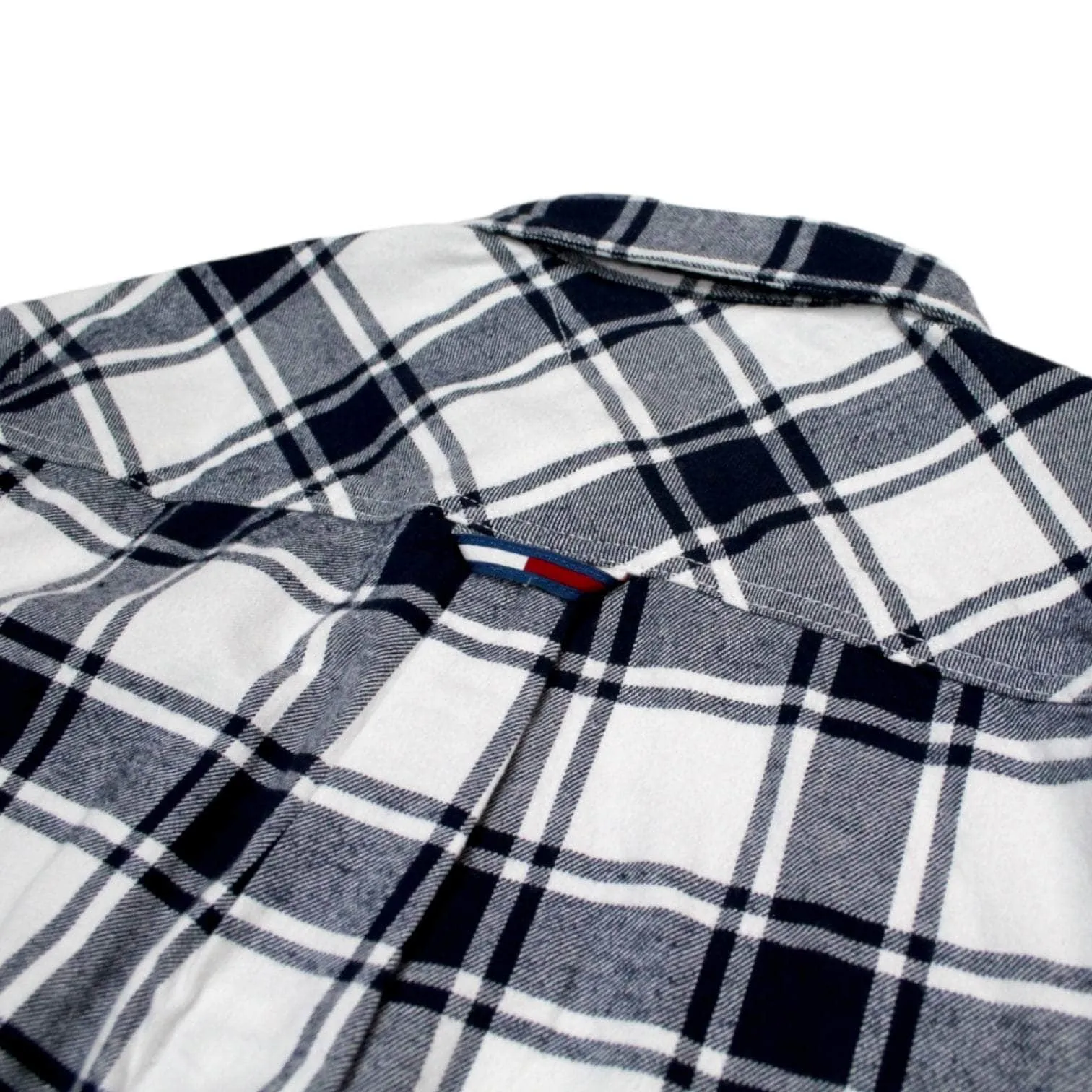 Tommy Jeans White Flannel Plaid Shirt