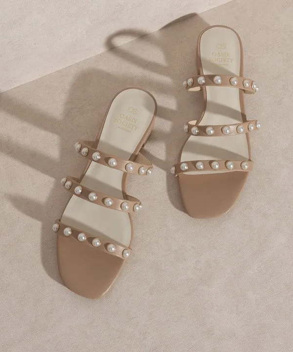 Valerie Pearl Flat Sandal