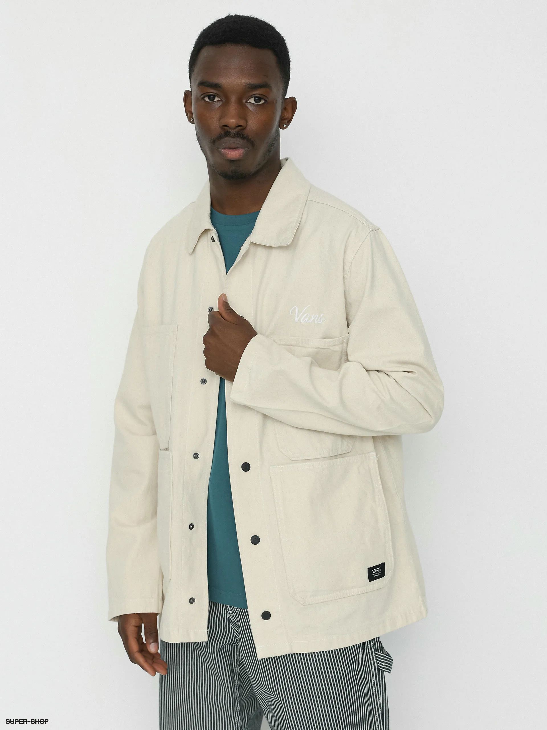 Vans Hickory Stripe Drill Chore Coat Jacket (natural)