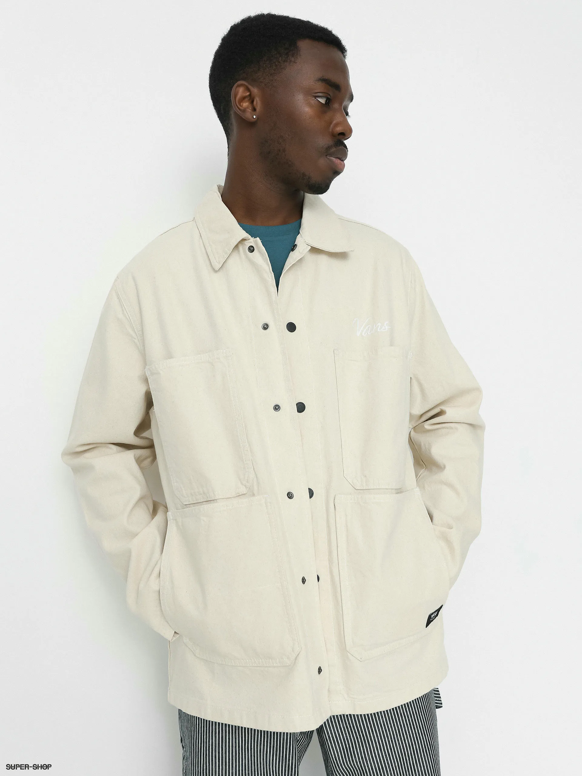 Vans Hickory Stripe Drill Chore Coat Jacket (natural)