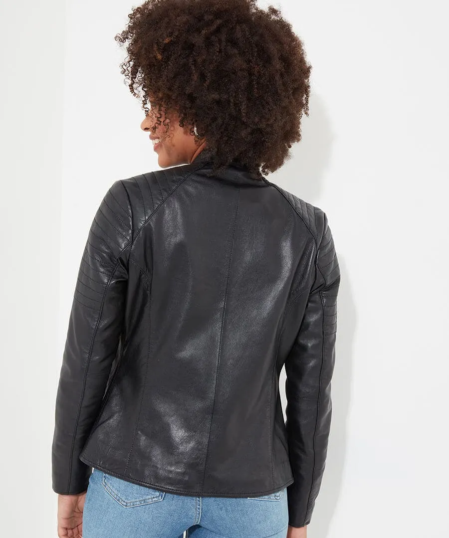 Victoria Zip Up Biker Jacket