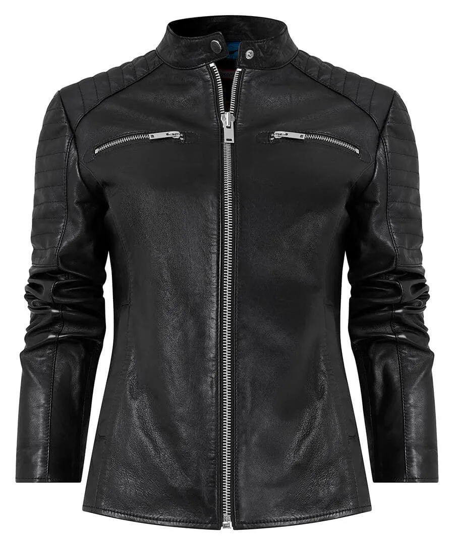 Victoria Zip Up Biker Jacket