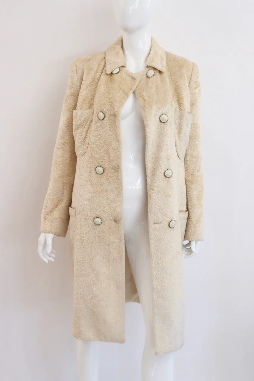 Vintage 90's GIANNI VERSACE Faux Fur Coat