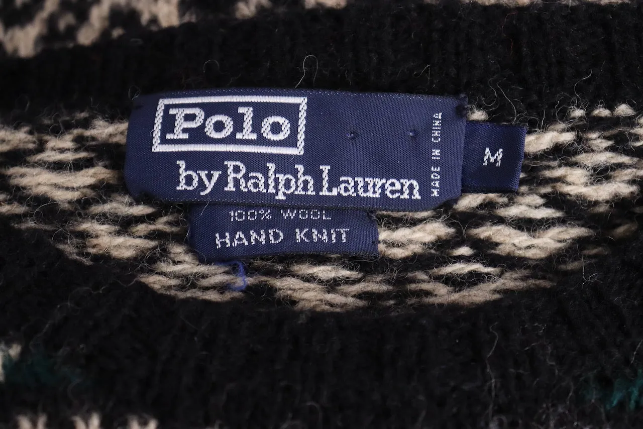 Vintage 90's Polo RALPH LAUREN Hand Knit Fair Isle Sweater