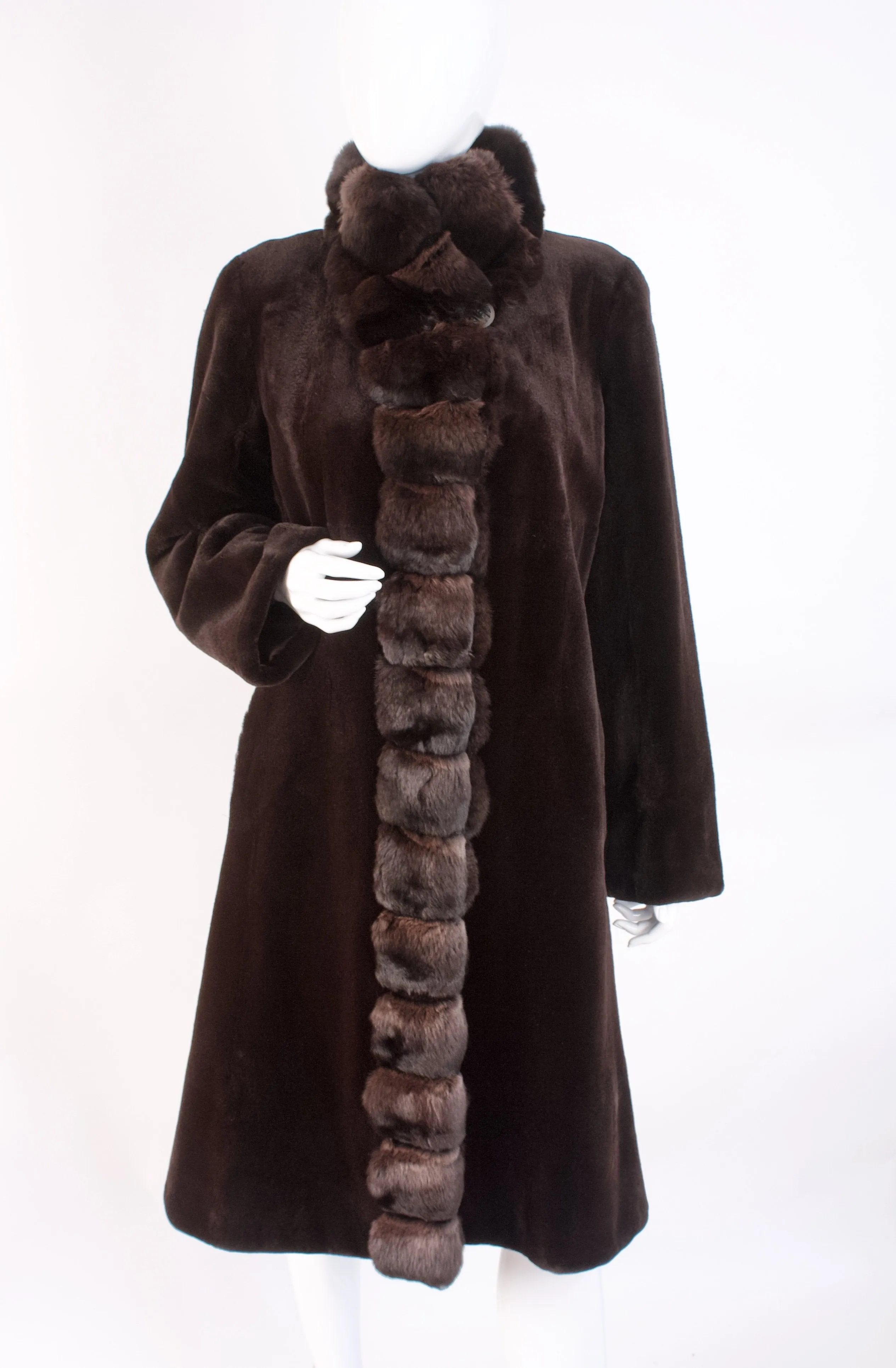 Vintage Reversible Mink & Chinchilla Fur Coat