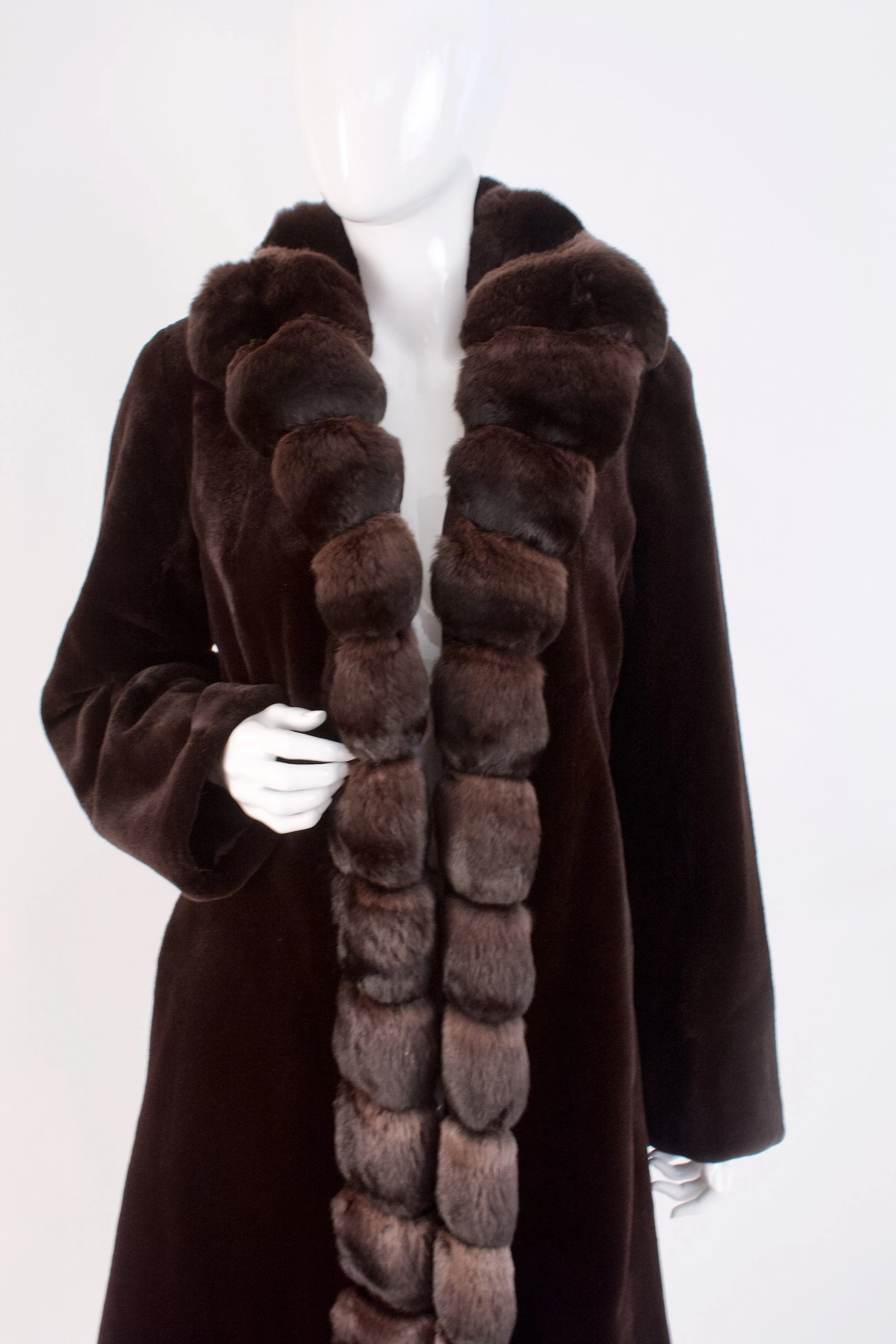 Vintage Reversible Mink & Chinchilla Fur Coat