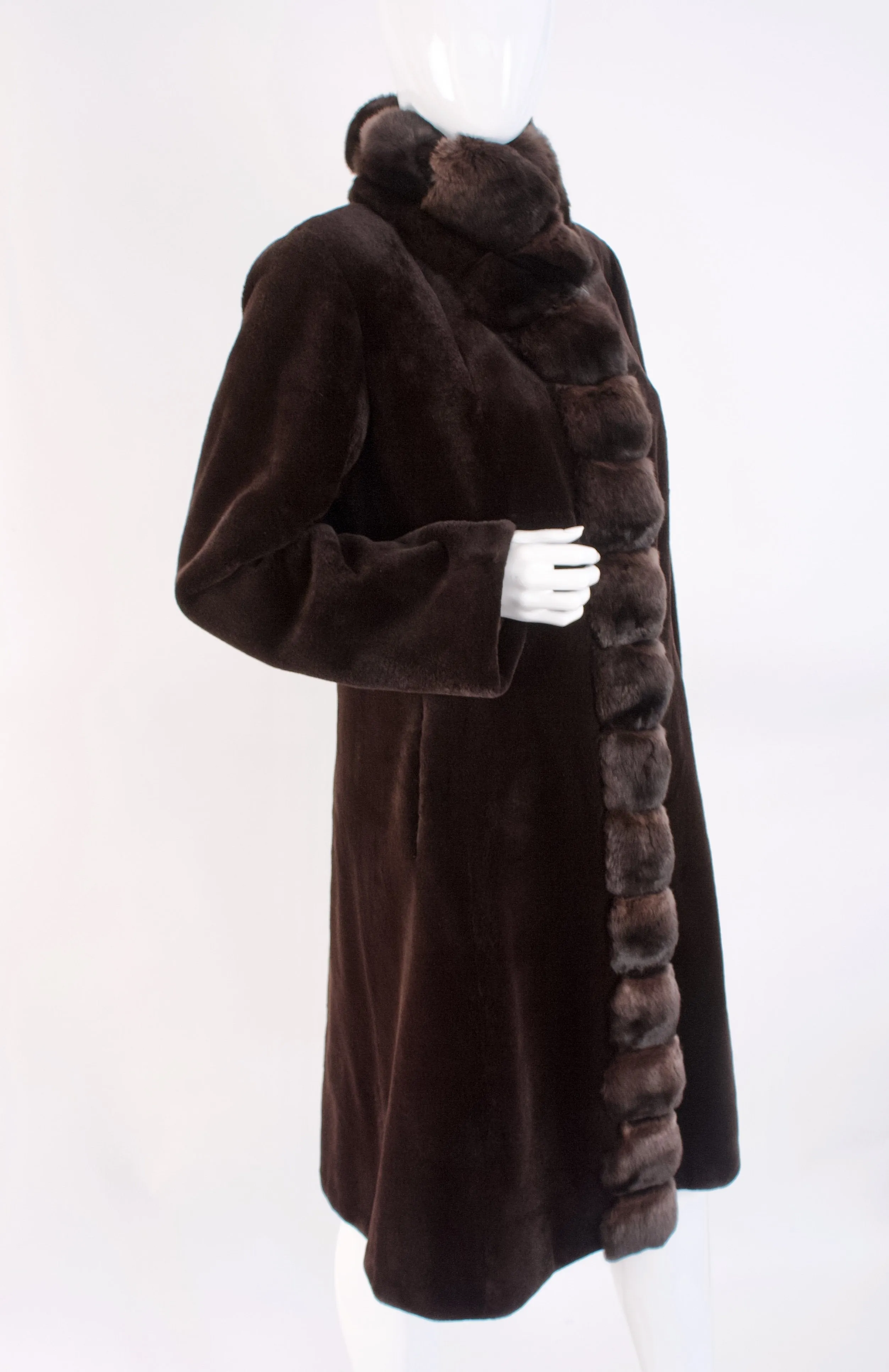 Vintage Reversible Mink & Chinchilla Fur Coat