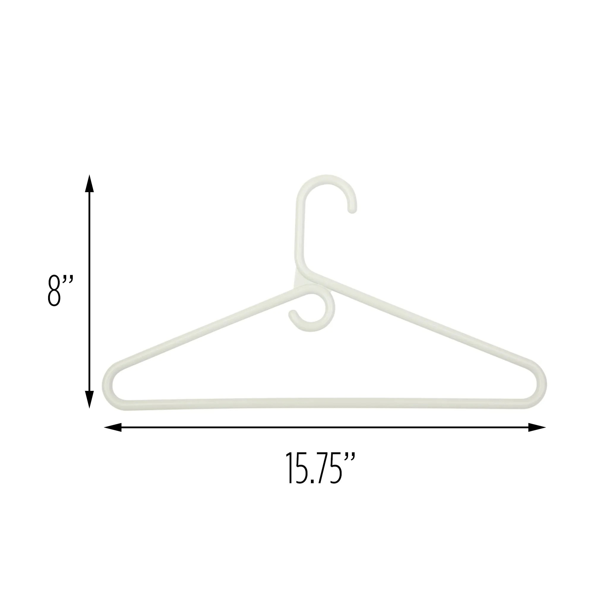 White Plastic Heavy-Duty Shirt Hangers (18-Pack)