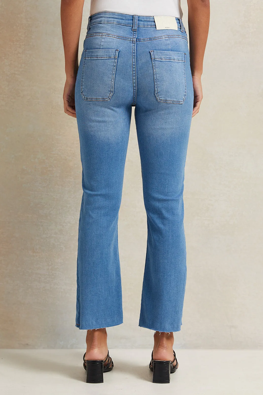 Women Blue Flared Jeans