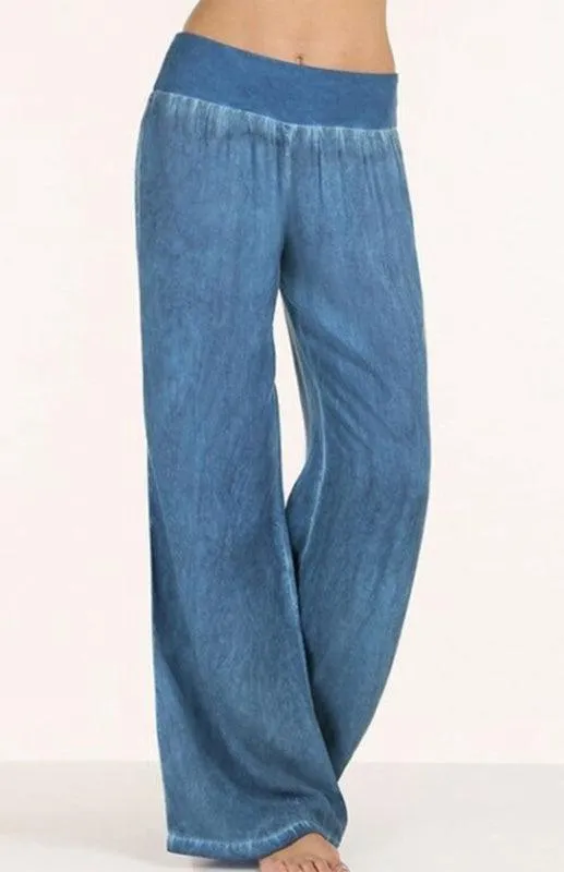 Women's Denim Jeans Wide-Leg Pants