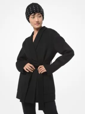 Wool Blend Wrap Coat