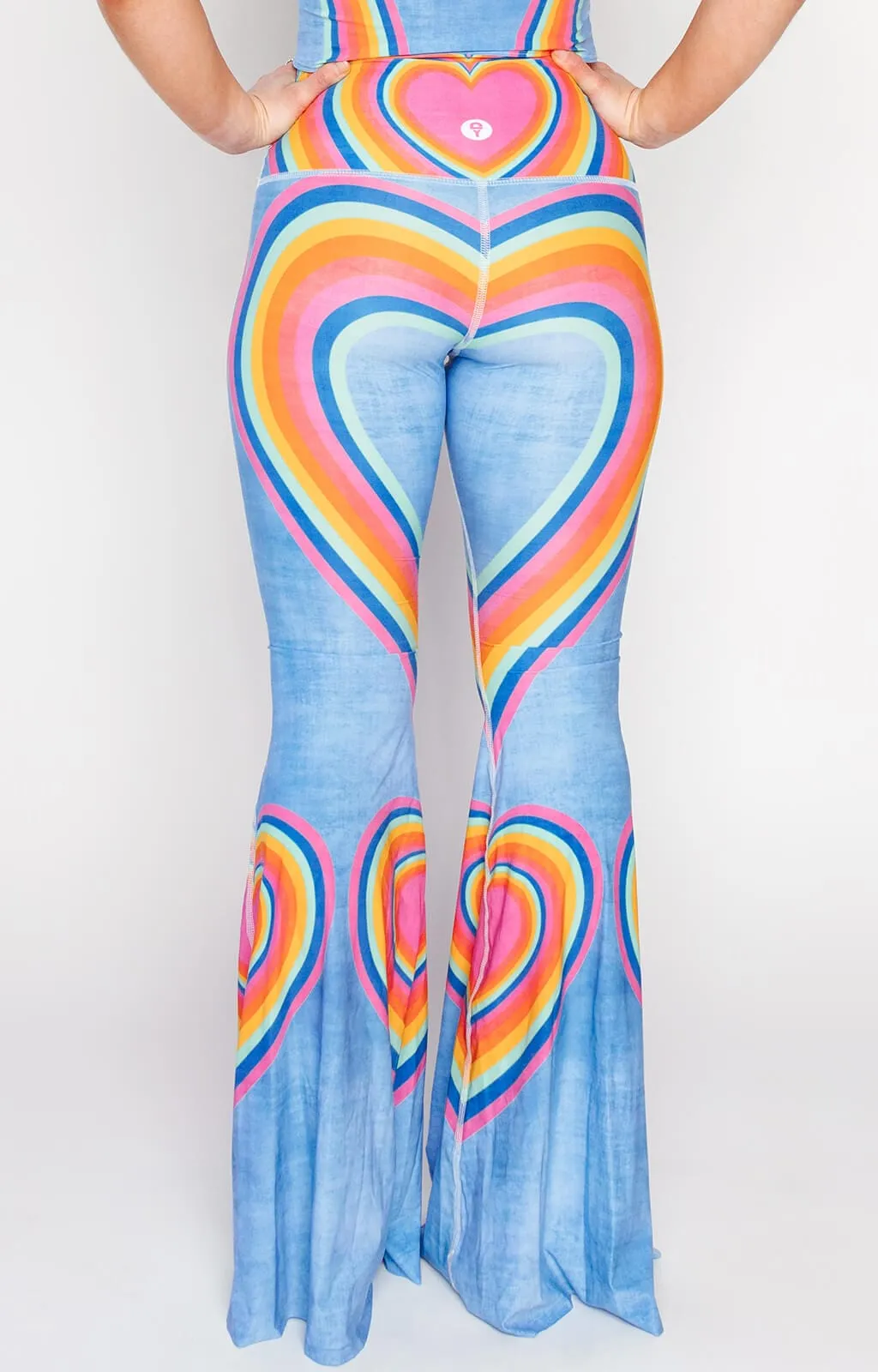 Yoga Democracy Rainbow Love Printed Bell Bottoms